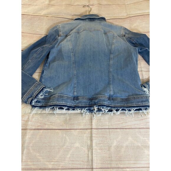 Chico's Women's Blue Button Front Classic Denim Jacket - Medium - Picture 14 of 14